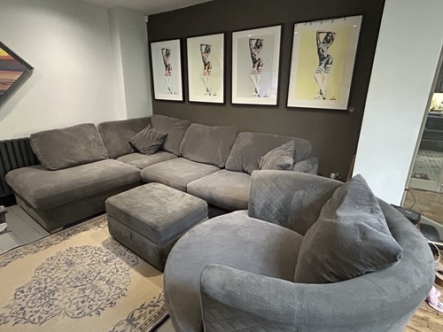 Dfs shaped sofa footstool - l,