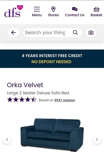 Dfs orka seater sofa bed - 2,
