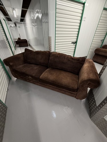 Dfs brown velvet sofa - dfs, 3