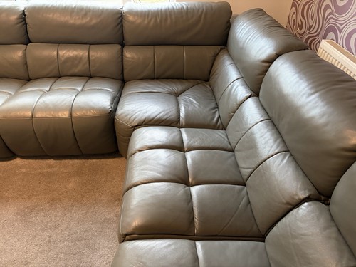 Italian leather corner sofa - leather,