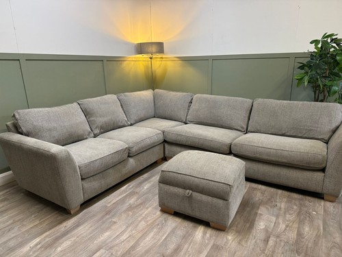 Dfs grey fabric corner - fabric,