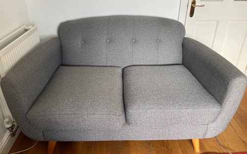Grey fabric upholstered - grey,