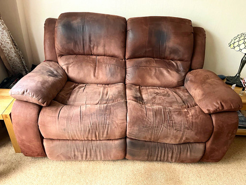 Brown seater sofa - 2, couch