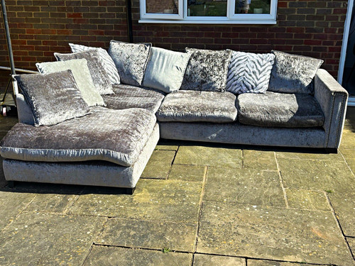 Dfs grey corner sofa - dfs, with
