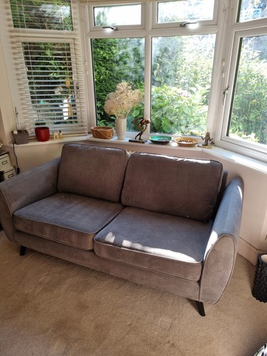 Dfs grey fabric sofa set - set,, 3