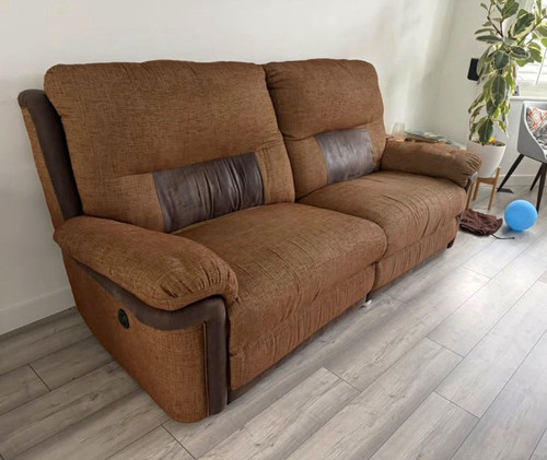 Dfs brown fabric - fabric, electric
