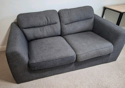 Grey fabric seater sofa - grey, –