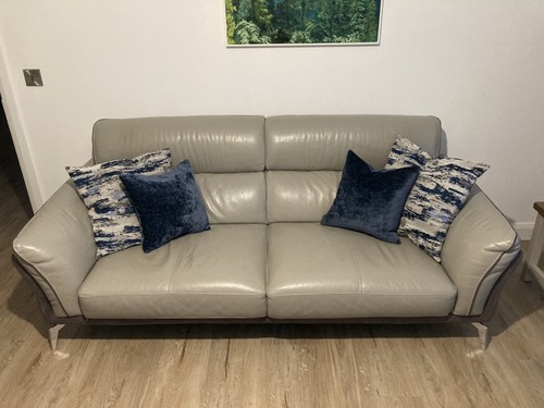 Seater leather sofa used - seater,