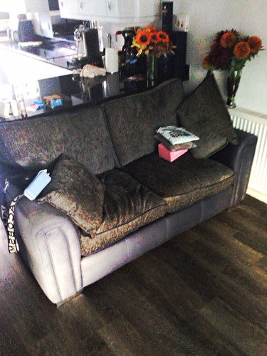 Dfs grey fabric upholstery - dfs,