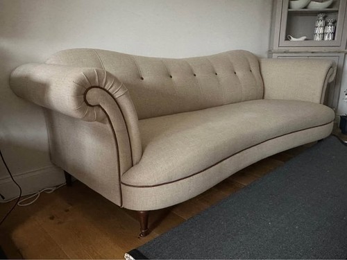 Curved large french chaise