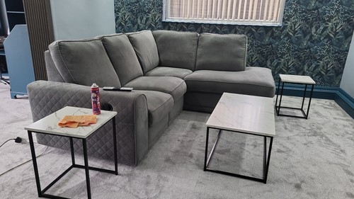 Corner sofa grey rips - sofa, no