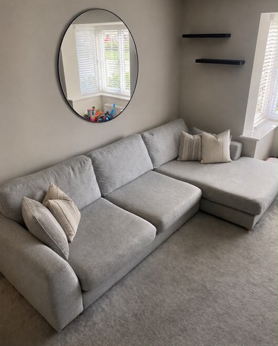 Dfs plush grey sofa set - plush, 3