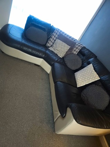 Dfs black white leather - dfs, black/white