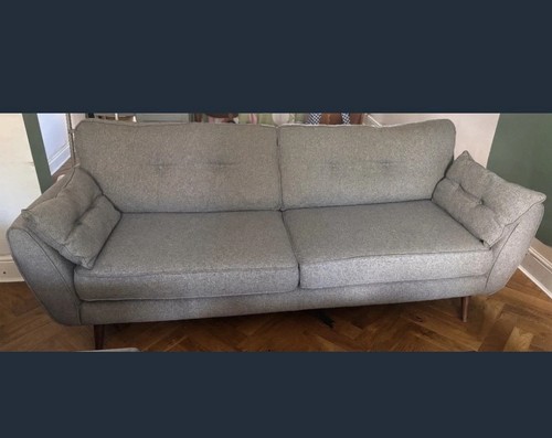 Grey seater sofa dfs french - 3,
