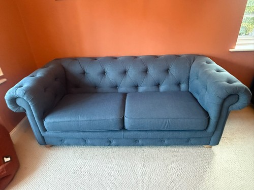 Navy blue chesterfield - chesterfield, 3
