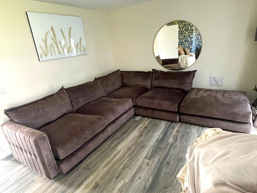Grey shape corner sofa - grey, l-shape