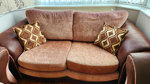 Dfs taupe brown seater - seater, sofa
