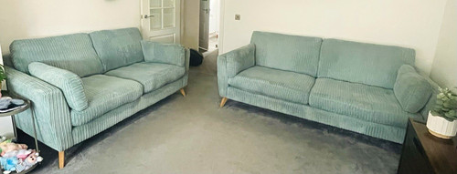 Dfs benji green corduroy sofa - dfs,
