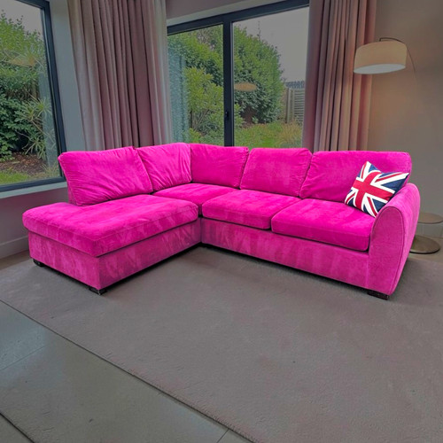Dfs orka corner sofa - -, pink