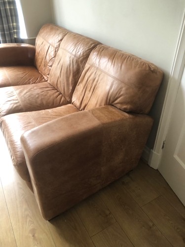 Dfs tan leather seater sofa - tan,