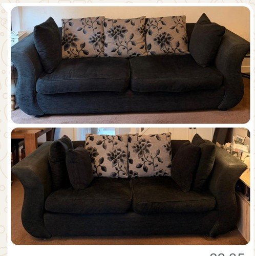 Sofas black and grey - and,