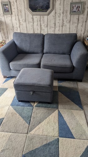 Dfs blue seater - blue, fabric