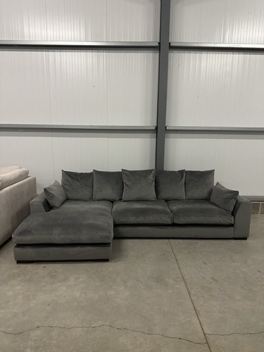 Large grey dfs plush velvet - grey,