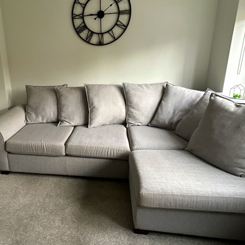 Dfs grey fabric corner sofa - grey,