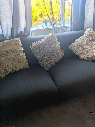Dfs grey fabric sofa - fabric,