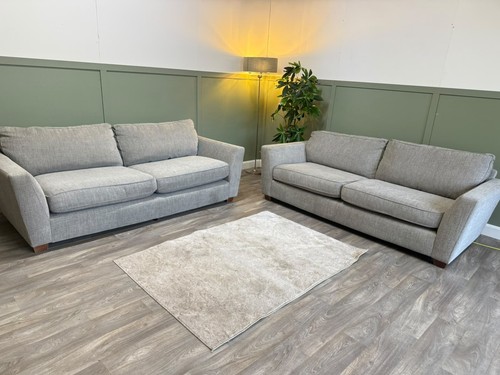 Dfs grey fabric sofas set - sofas,